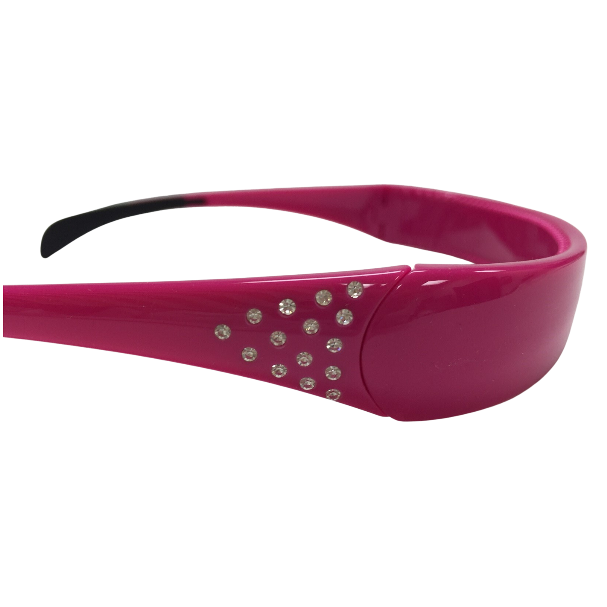Hot Pink W Crystals 5 Rows SqHair Bands Hot pink w crystals 5 rows sqhair bands