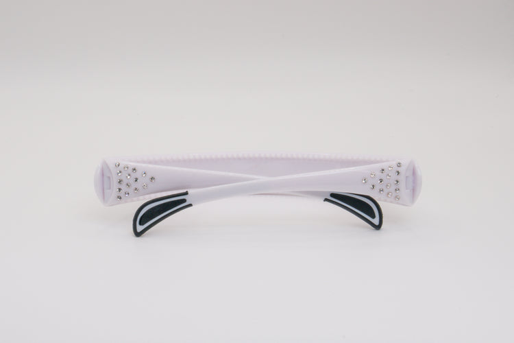 White w/ Crystals - 5 Rows