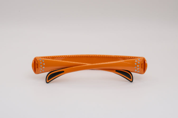 *CLOSEOUT* Tangerine w/ Crystals - 2 Rows