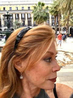 Black w/ Crystals - 2 Rows