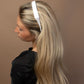 White w/ Crystals - 5 Rows