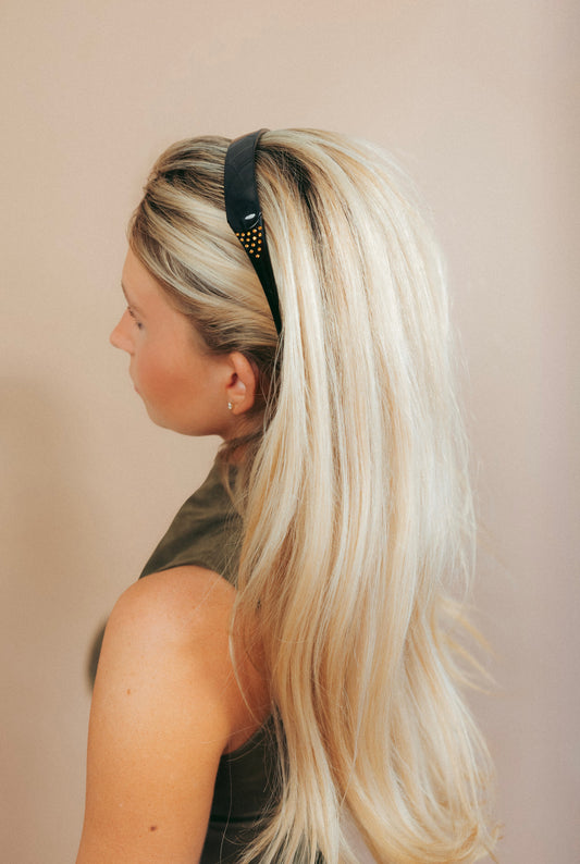 Black w/ Topaz Crystals - 5 Rows