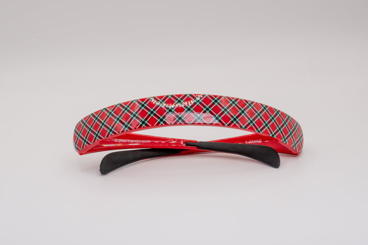 Christmas Plaid SqHair Band